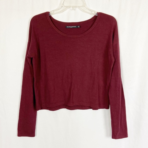 Brandy Melville Sweaters - Brandy Melville burgundy red cropped sweater